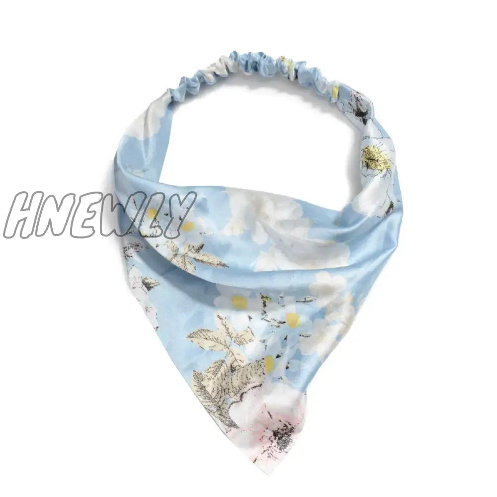 Hnewly Bohemia Bandana For Women Elastic Hair Bands Triangle Headscarf Floral Print Head Wrap Scarf