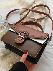 Hnewly - Buckle Detail Colorblock Square Bag Women Satchels Women-Satchels