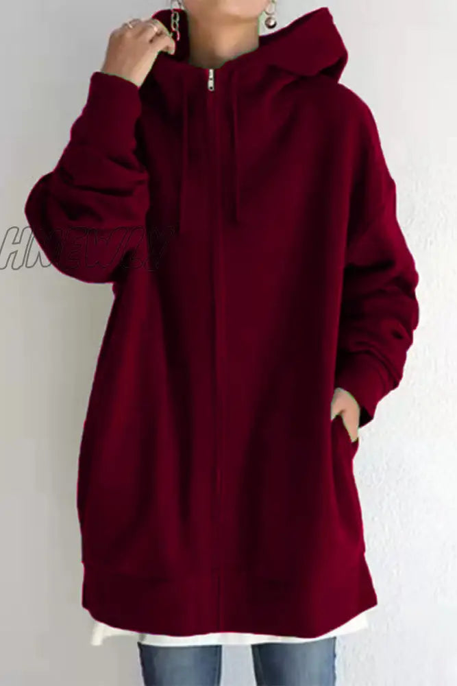 Hnewly - Casual Solid Color Turtleneck Tops(12 Colors) Burgundy / S Tops/Sweats & Hoodies