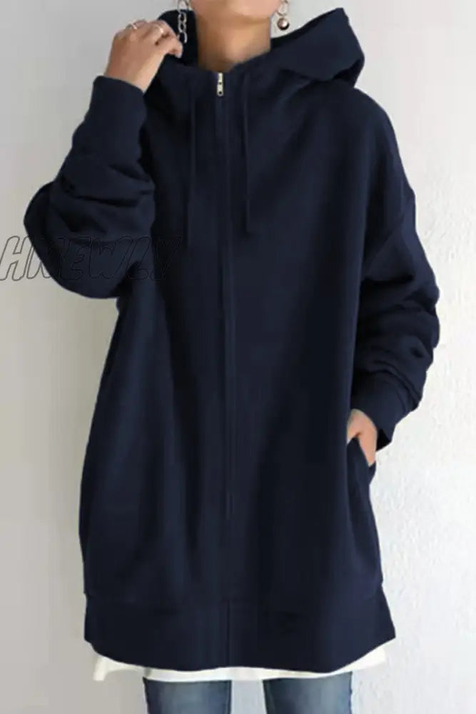 Hnewly - Casual Solid Color Turtleneck Tops(12 Colors) Dark Blue / S Tops/Sweats & Hoodies