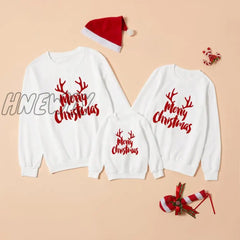 Hnewly Christmas Sweater Family Parent - Child Sleepwear Look New Year Matching Outfits Pajamas