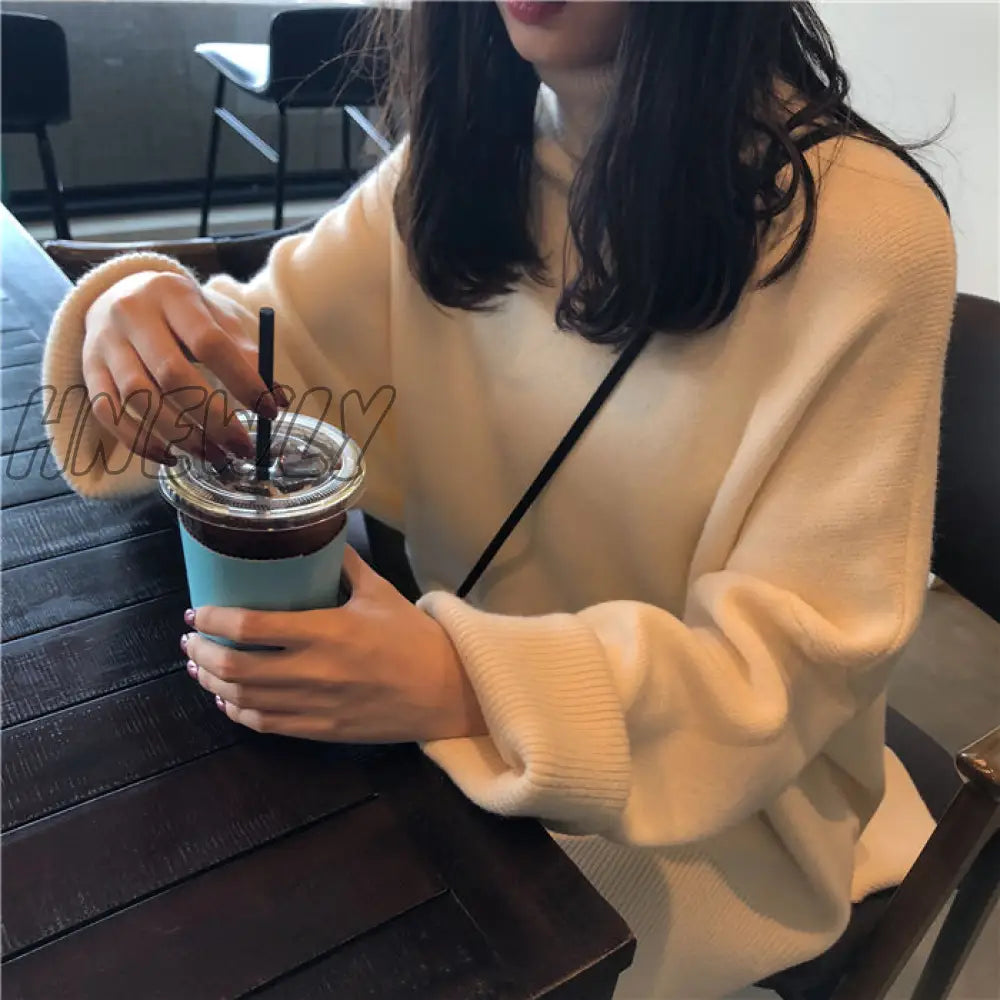 Hnewly Collar Sweater Spring Autumn New Pattern Winter Long Sleeve Solid Knitting Pulloveres