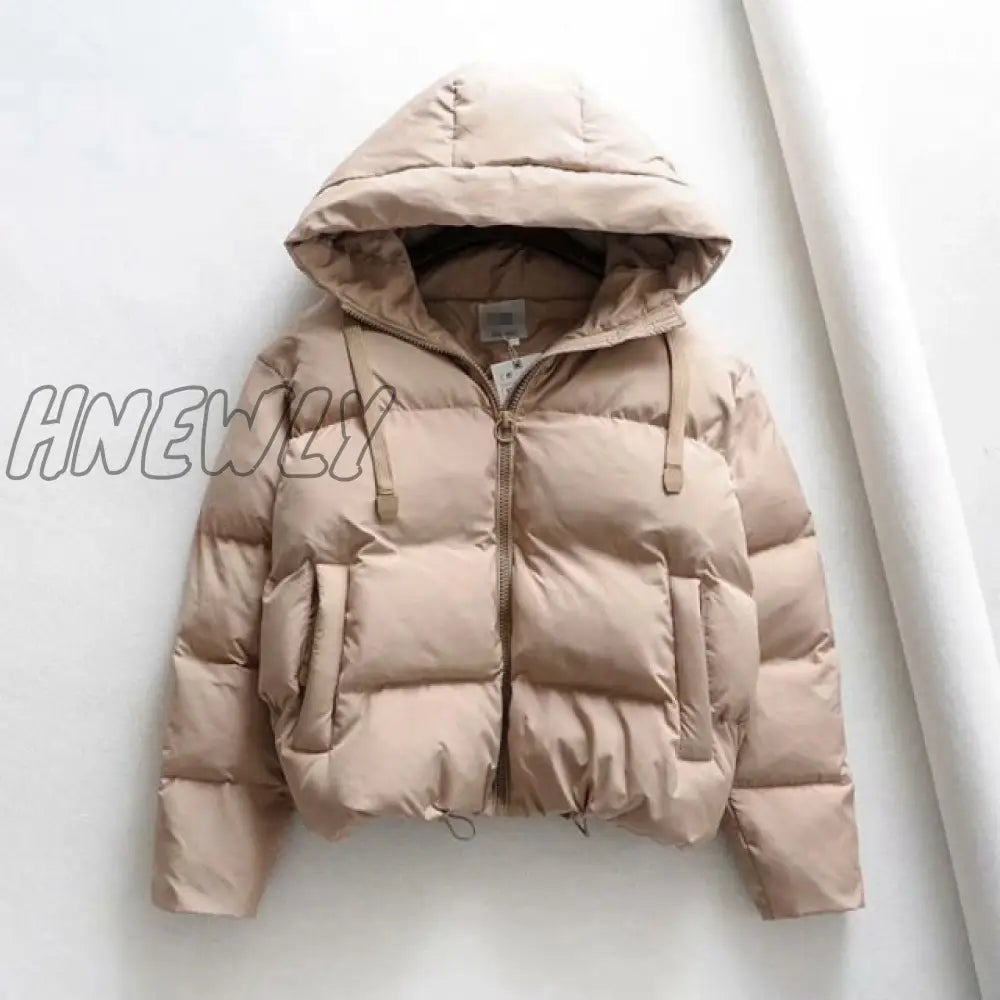 Hnewly Cotton Padded Jacket Winter Hooded Parkas Woman Warm Down Large Size Coat Thicken Women