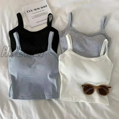 Crop Top Women Sexy Sleeveless Tops Fashion Female Underwear Lady’s Camisole Girl Basic T-Shirt