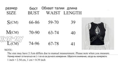 Hnewly Cut Out Tank Top Sleeveless Front Hole Sexy Patchwork Crop Women Vest Cotton Fashion Y2K