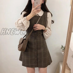 Hnewly Cute Mini New Year Date Dresses Sleeveless Vest Women Korea Japanese Style Design Retro