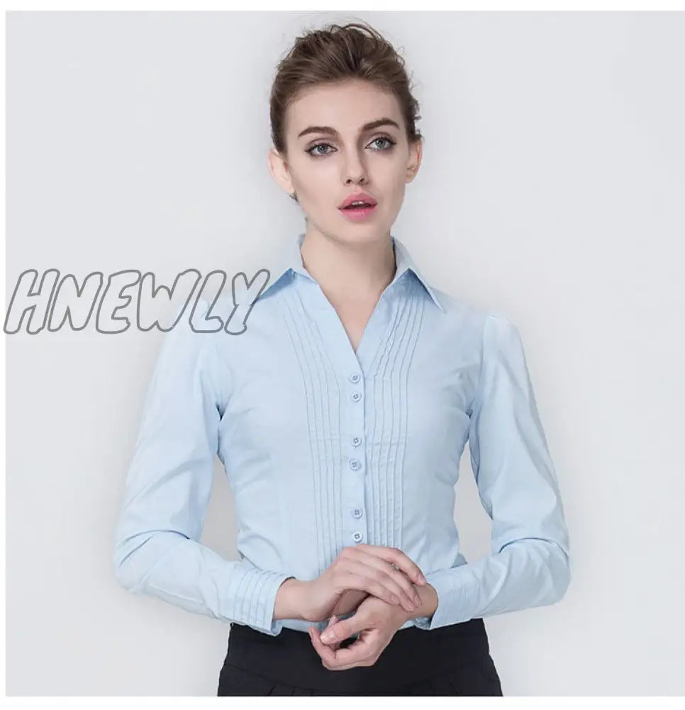 Hnewly Elegant Bodysuits Women Office Lady White Body Shirt Long Sleeved Blouse Ladies Collar Tops