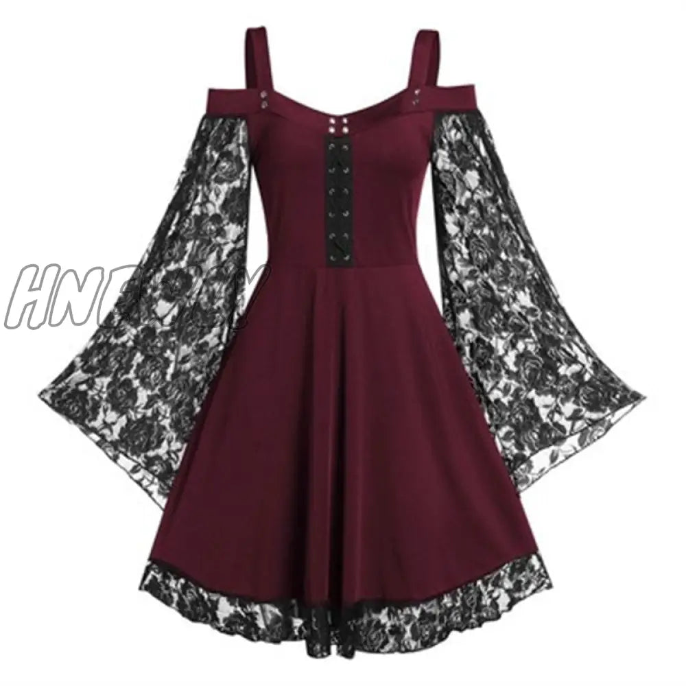 Hnewly Fairy Grunge Square Neck Lace Trim Sexy Kawaii Slim White Dress Women New Bandage Fall