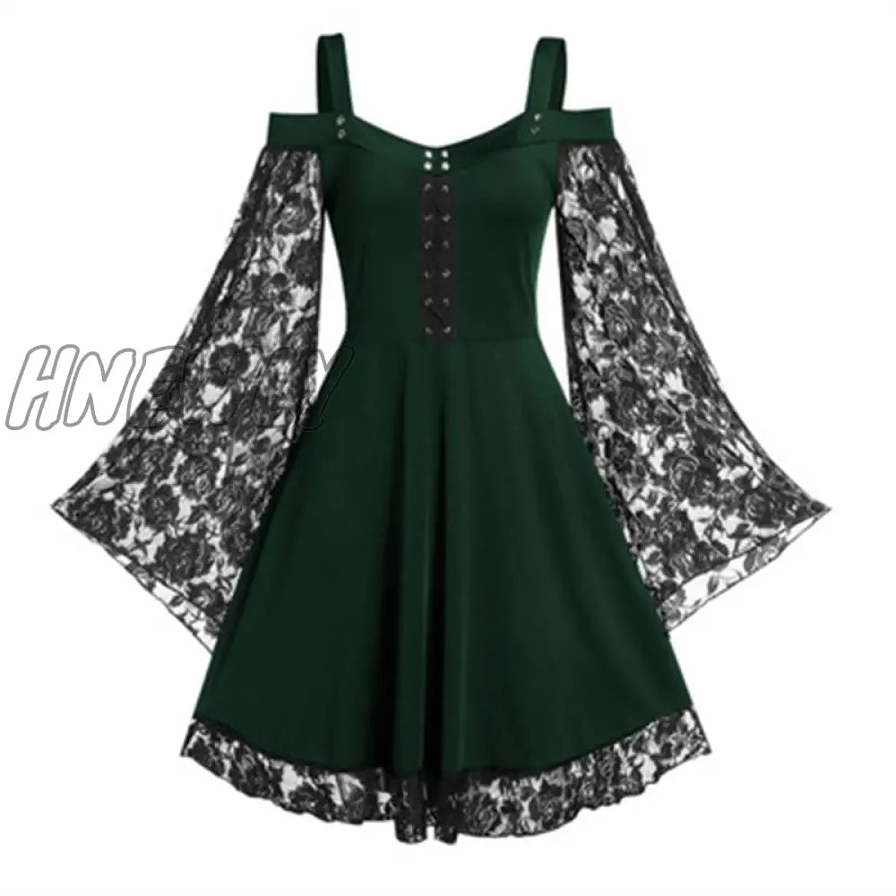 Hnewly Fairy Grunge Square Neck Lace Trim Sexy Kawaii Slim White Dress Women New Bandage Fall