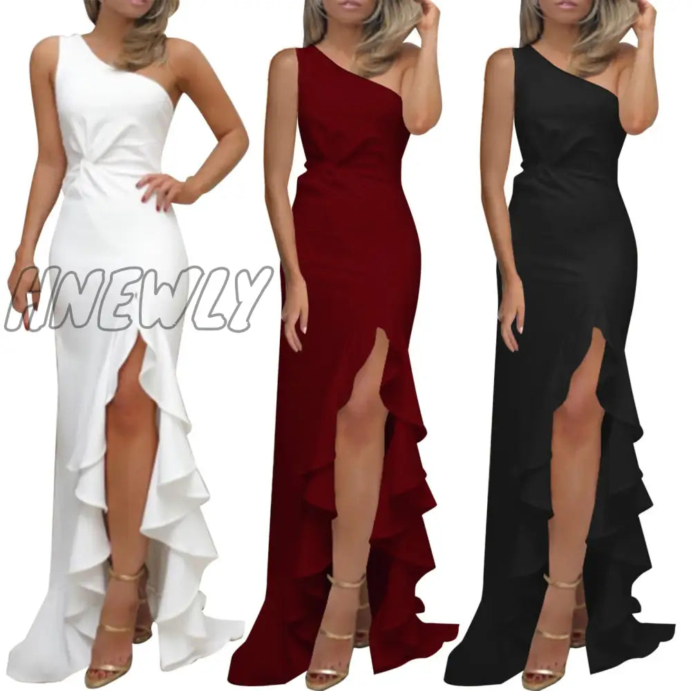 Hnewly Female Formal Evening Wedding Dress Long Party Casual Summer Occasion Soft Elegant Sexy