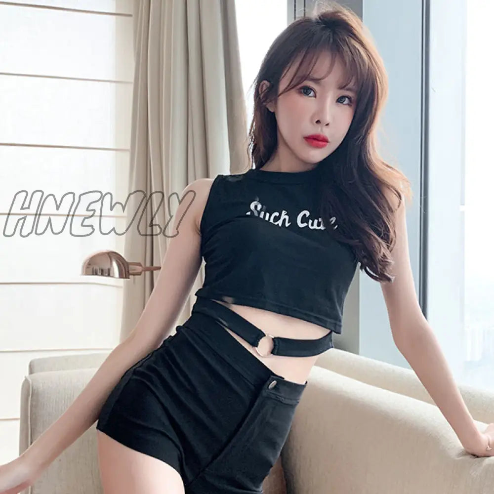 Hnewly Hot Shorts Sexy Short Jeans Women Casual Denim Booty Shorts Hollow Out Bandage Punk High