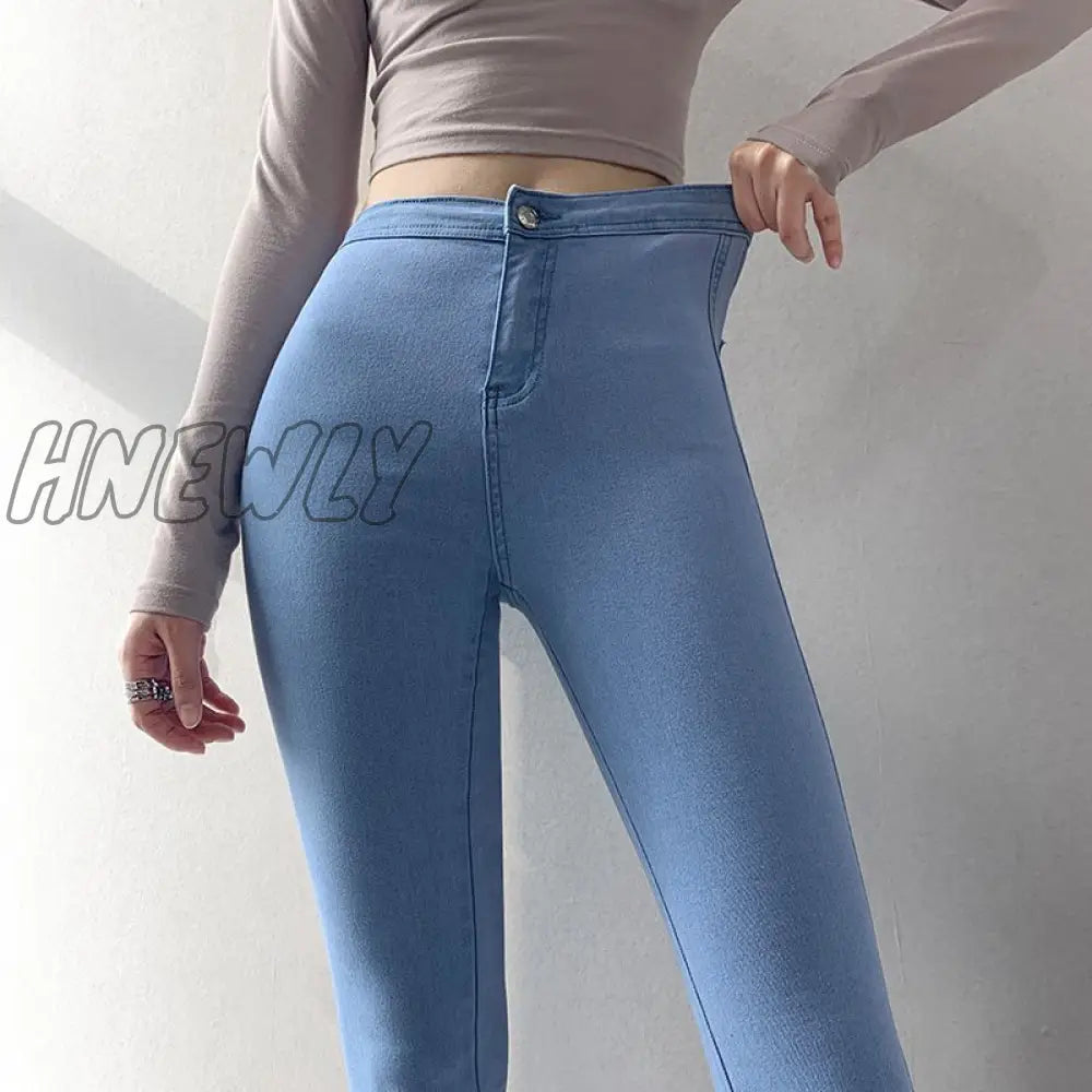 Hnewly Jeans Women’s Pencil Pants 2024 Summer Buttock Lifting Slim Small Foot Elastic Large Size