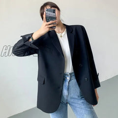 Hnewly Korean Style Office Blazer Dress Women Elegant Slim Fit With Belt Suit Jackets Ladies Solid