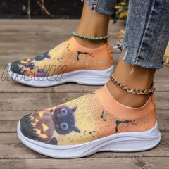 Hnewly - Light Yellow Casual Sportswear Daily Patchwork Printing Rhinestone Round Comfortable Out