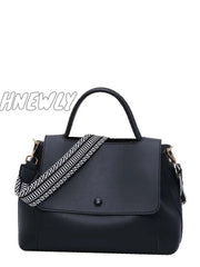 Hnewly - Minimalist Flap Satchel Bag Women Satchels Black Women-Satchels