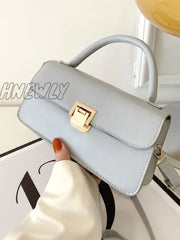 Hnewly - Minimalist Flap Square Bag Women Satchels Grey Women-Satchels