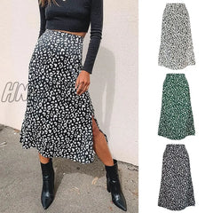 Hnewly New Sexy Leopard Print Chiffon Split Skirt Casual Fashion Long Skirts For Women Spring