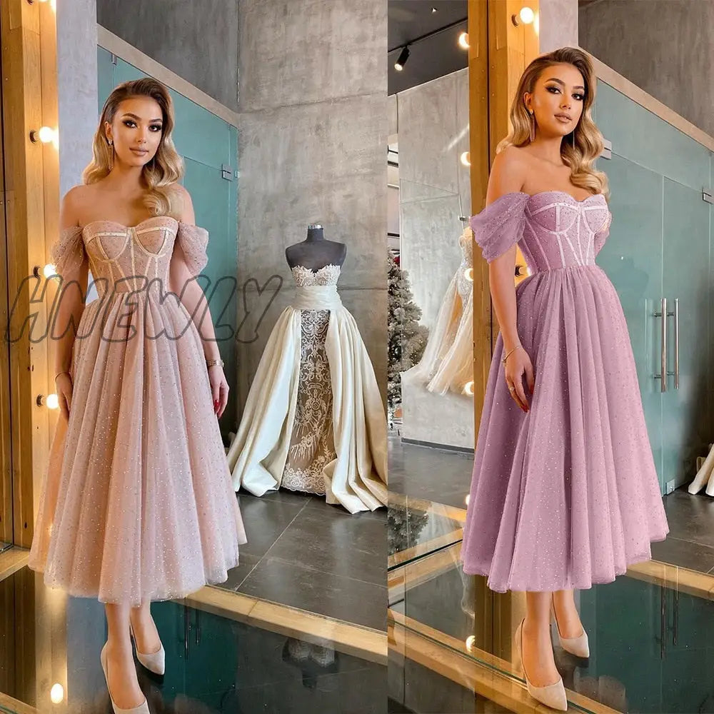 Hnewly New Short Prom Dresses With Boat Neck Celebrity Evening Robes De Cocktail Formal