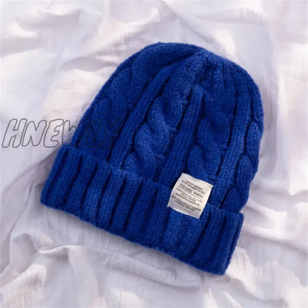 Hnewly New Solid Women Wool Hat Autumn Winter Warm Ear Protection Female Knitted Couple Fashion