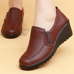 Hnewly New Spring Autumn Fashion Women’s Wedge Casual Single Shoes: Increase Wear Comfortable