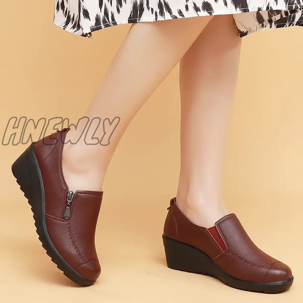 Hnewly New Spring Autumn Fashion Women’s Wedge Casual Single Shoes: Increase Wear Comfortable