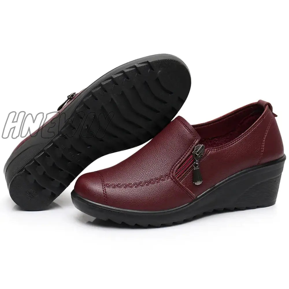 Hnewly New Spring Autumn Fashion Women’s Wedge Casual Single Shoes: Increase Wear Comfortable