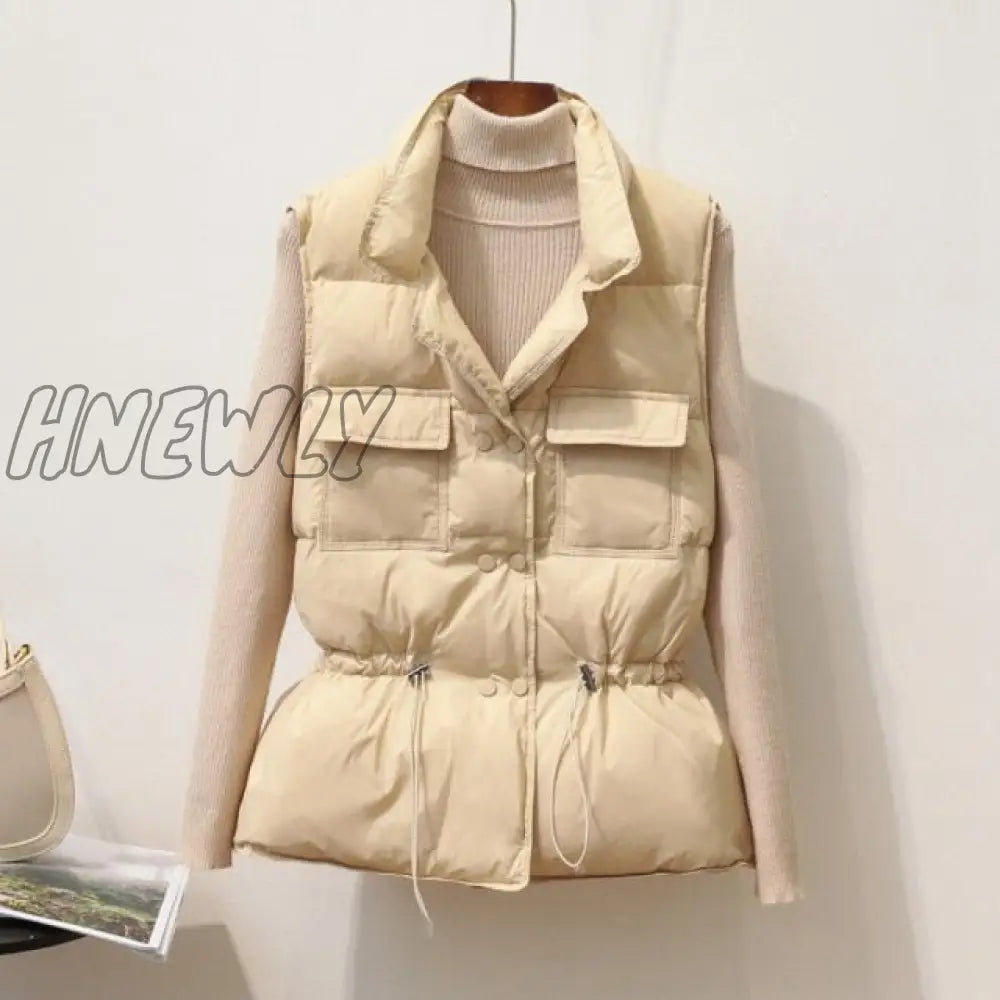 Hnewly New White Duck Down Vest Coat Sleeveless Light Women Bodywarm Windproof Lightweight Warm