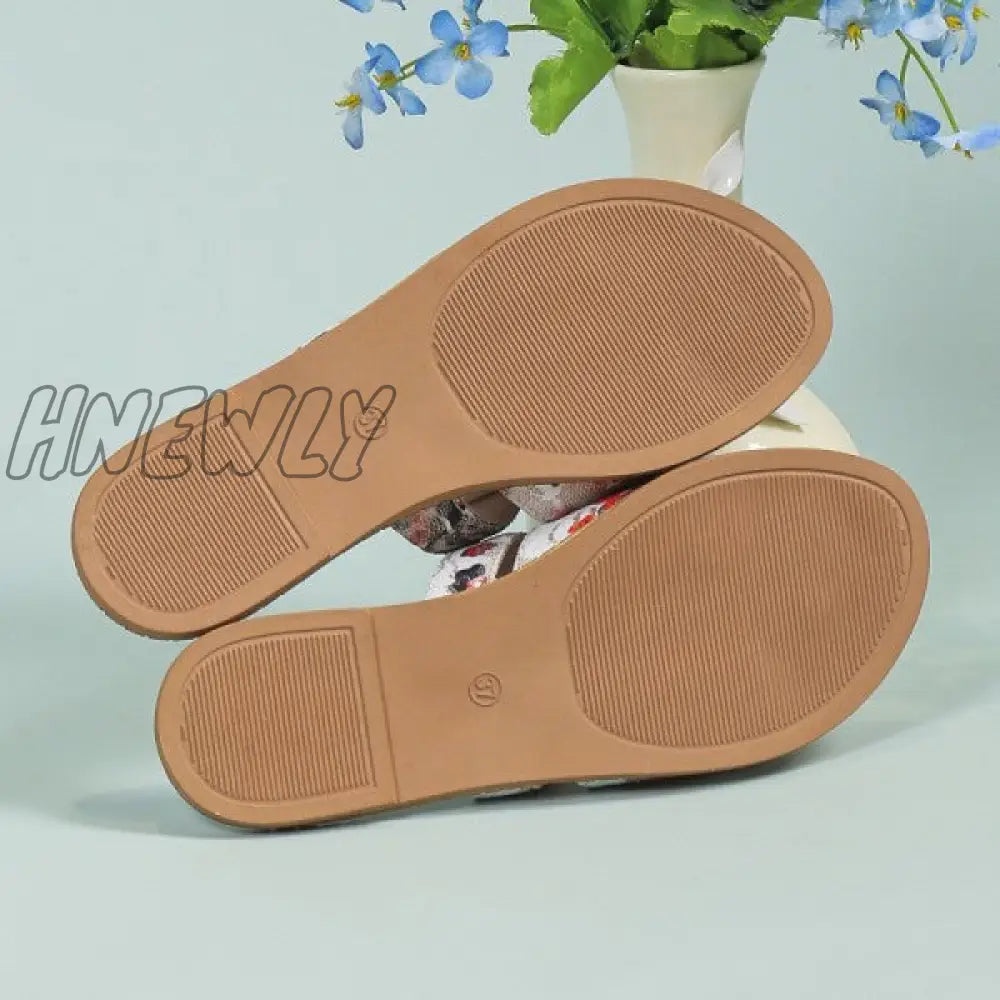 Hnewly - Pink Casual Patchwork Round Comfortable Shoes Shoes Slippers