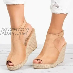 Hnewly Plus Size 35-43 Platform Sandals Wedges Shoes For Women Heels Sandalias Mujer Summer Clog