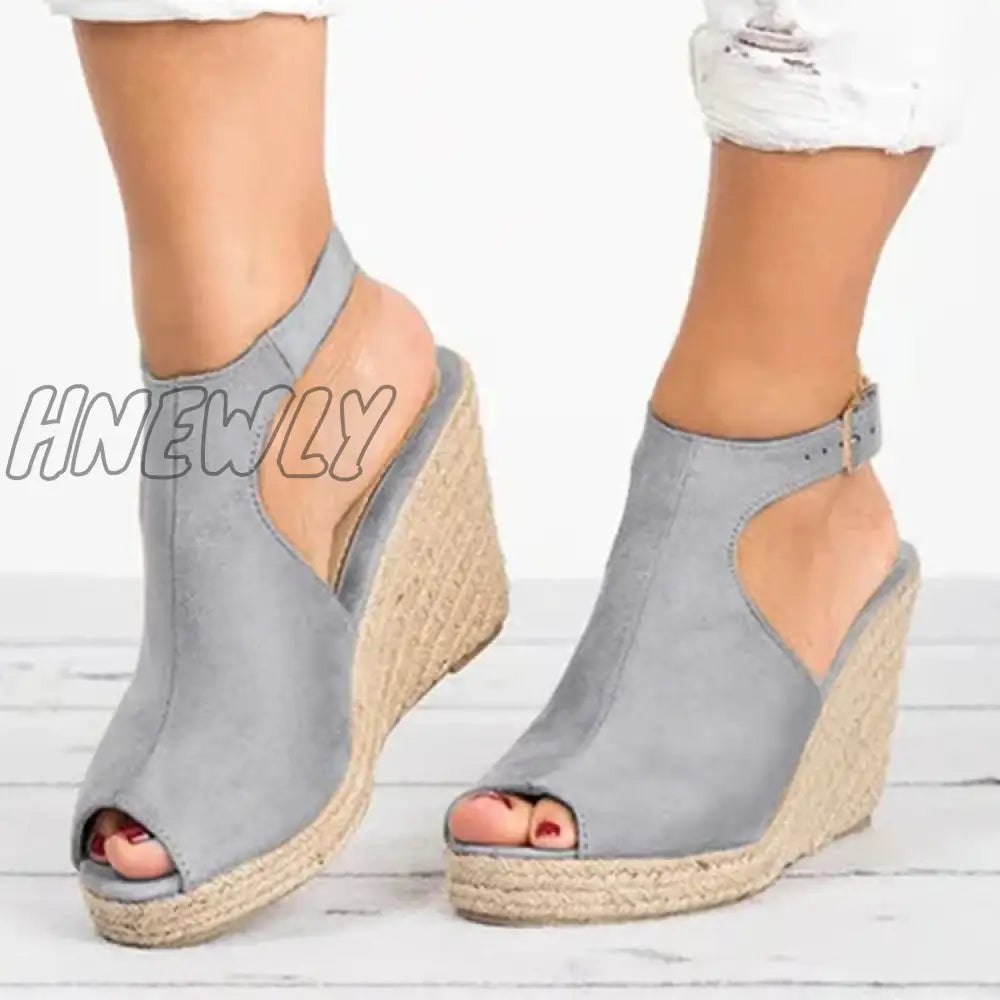 Hnewly Plus Size 35-43 Platform Sandals Wedges Shoes For Women Heels Sandalias Mujer Summer Clog