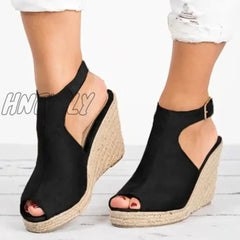 Hnewly Plus Size 35-43 Platform Sandals Wedges Shoes For Women Heels Sandalias Mujer Summer Clog