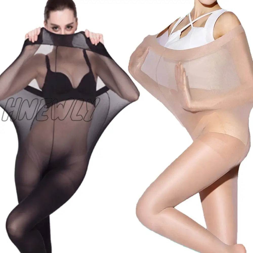 Hnewly Plus Size Super Elastic Tights Women Stockings Body Shaper Pantyhose 30D Stocking Tight Sexy