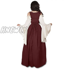 Hnewly S-6Xl Medieval Punk Dress Cosplay Halloween Costumes Women Palace Carnival Party Disguise