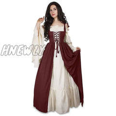 Hnewly S-6Xl Medieval Punk Dress Cosplay Halloween Costumes Women Palace Carnival Party Disguise