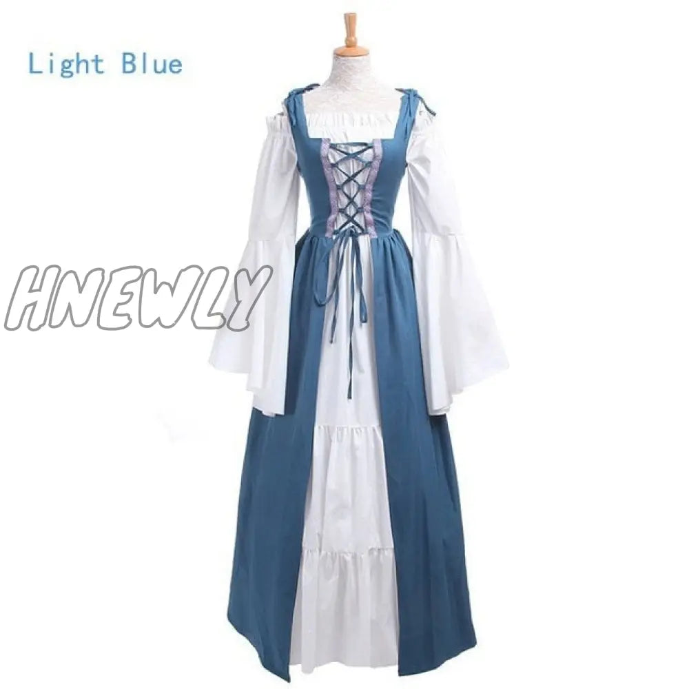 Hnewly S-6Xl Medieval Punk Dress Cosplay Halloween Costumes Women Palace Carnival Party Disguise