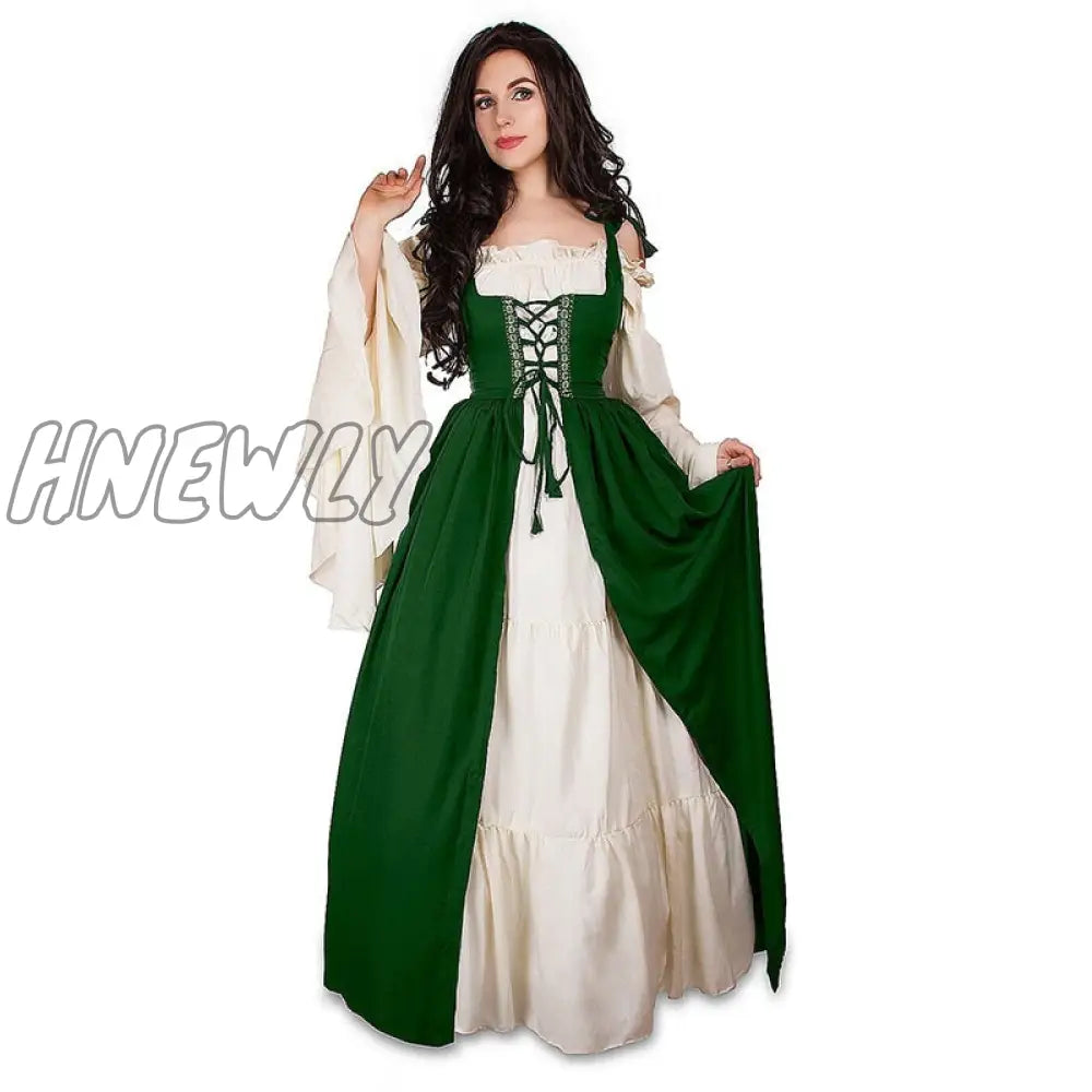 Hnewly S-6Xl Medieval Punk Dress Cosplay Halloween Costumes Women Palace Carnival Party Disguise