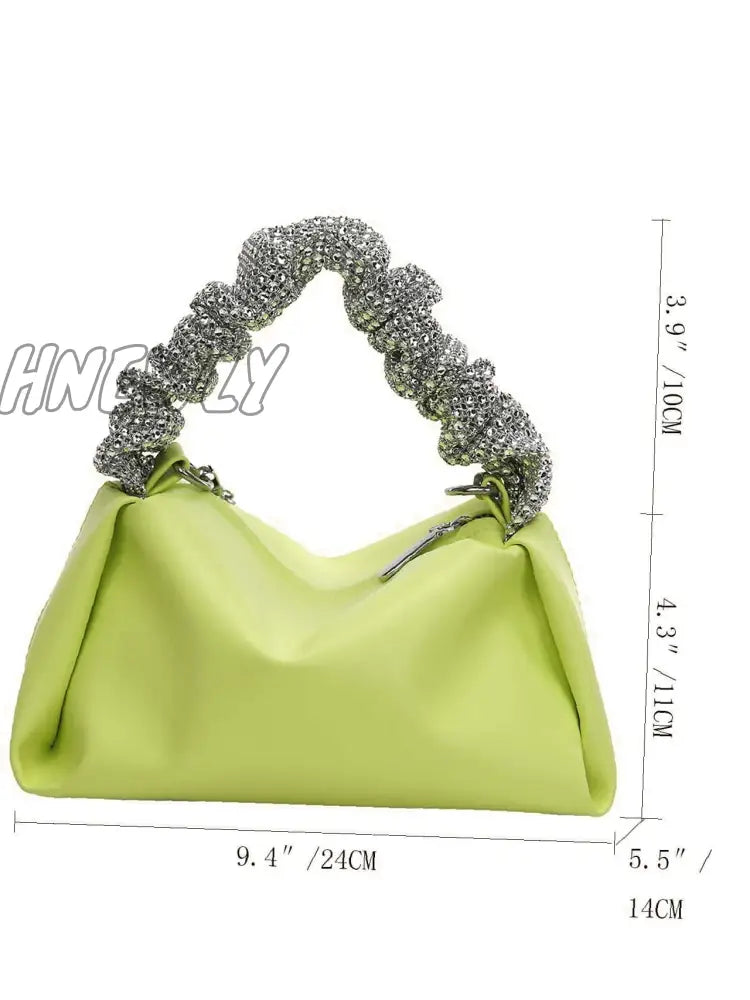 Hnewly - Sequin Decor Handle Chain Satchel Bag Women Satchels Women-Satchels