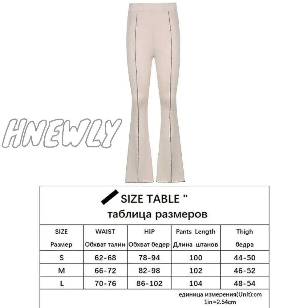 Hnewly Sexy Slim Flare Pants Summer High - Waist Trousers Wide Leg Women Fashion Casual Holiday