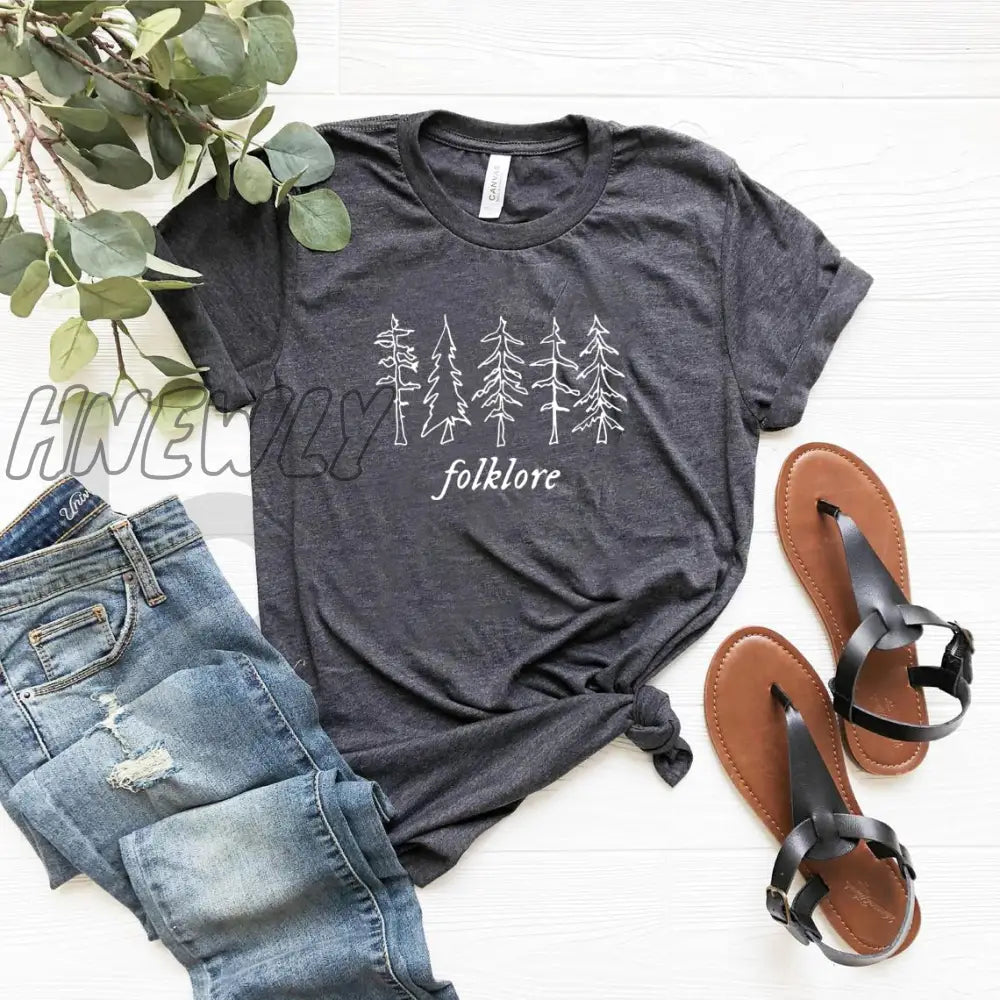 Hnewly Shirt Taylor Music Swift Albums T-Shirt Folklore Inspired Graphic Tee Cute Aesthetic Gift