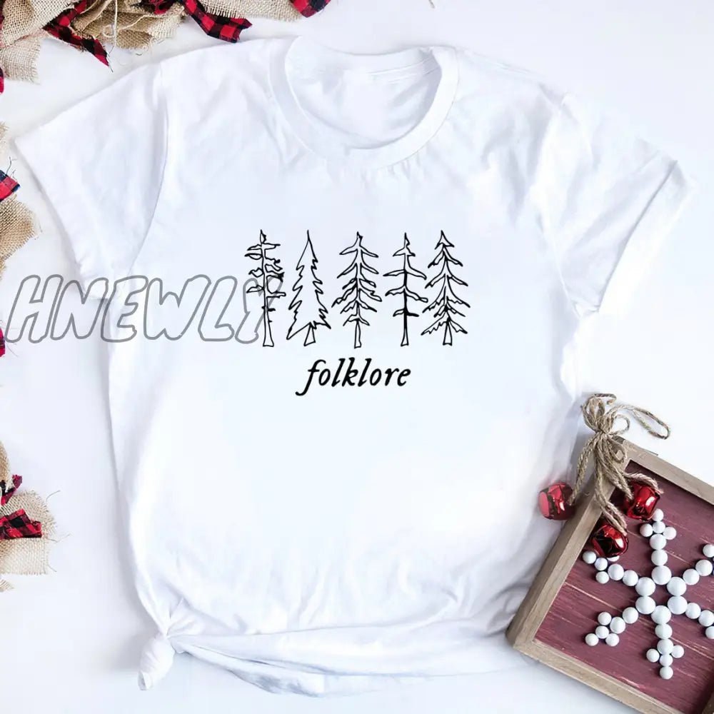 Hnewly Shirt Taylor Music Swift Albums T-Shirt Folklore Inspired Graphic Tee Cute Aesthetic Gift