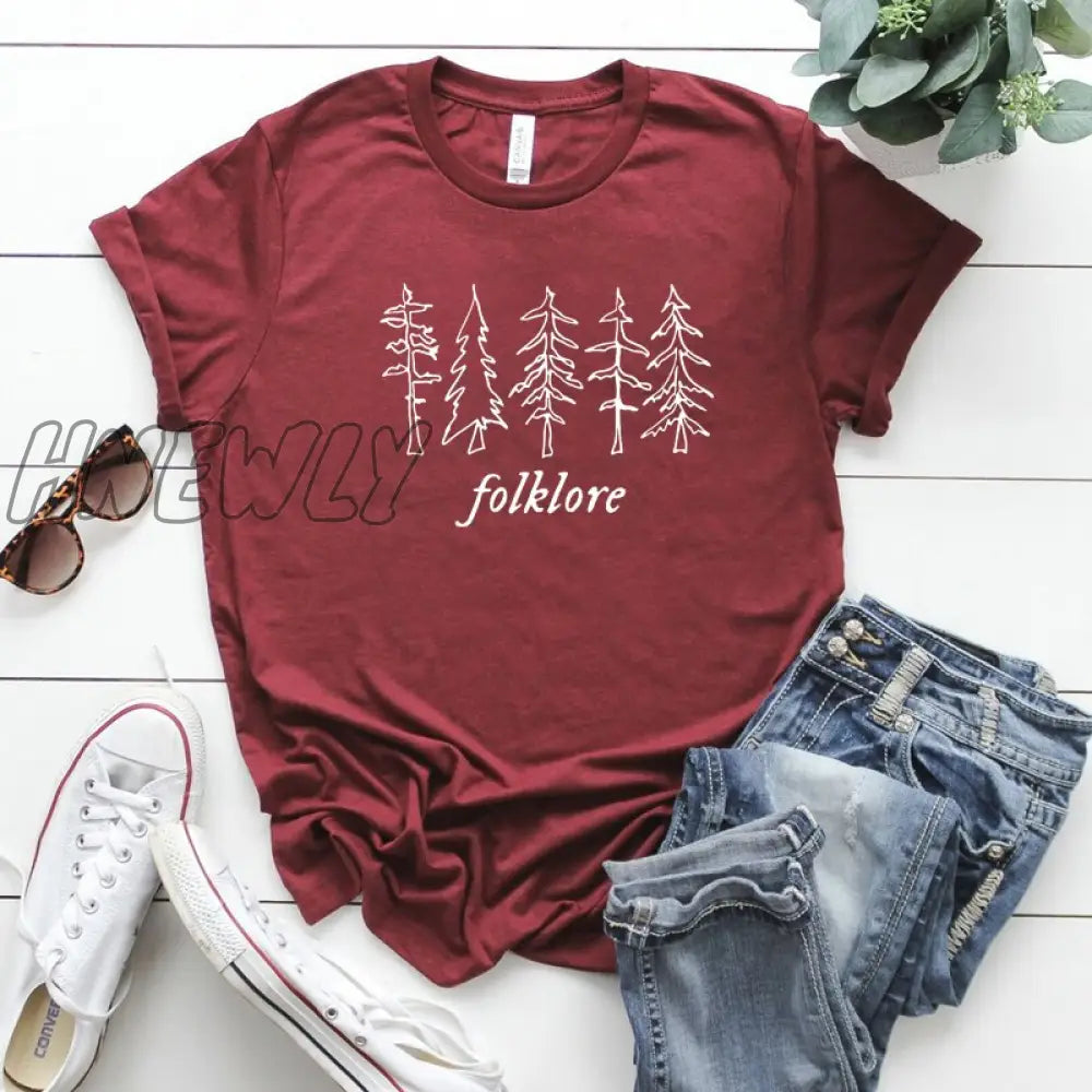 Hnewly Shirt Taylor Music Swift Albums T-Shirt Folklore Inspired Graphic Tee Cute Aesthetic Gift