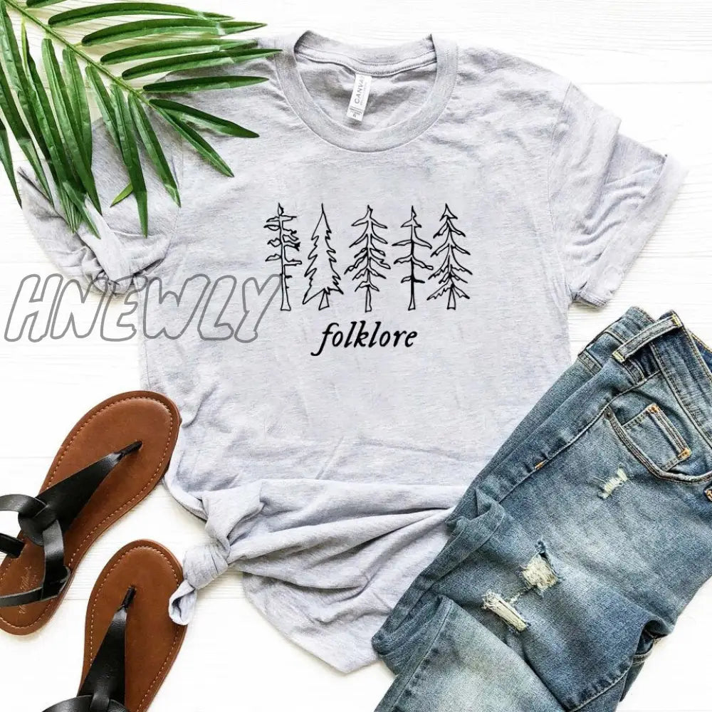 Hnewly Shirt Taylor Music Swift Albums T-Shirt Folklore Inspired Graphic Tee Cute Aesthetic Gift