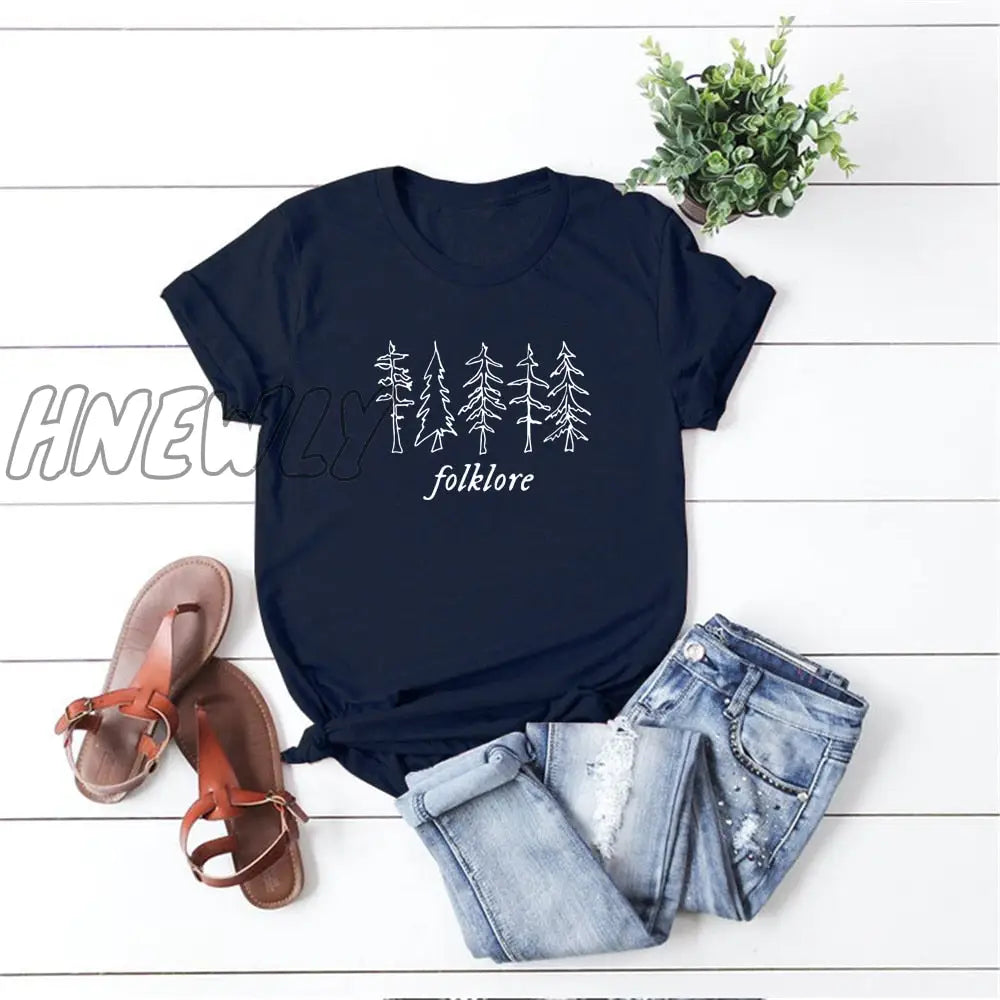 Hnewly Shirt Taylor Music Swift Albums T-Shirt Folklore Inspired Graphic Tee Cute Aesthetic Gift