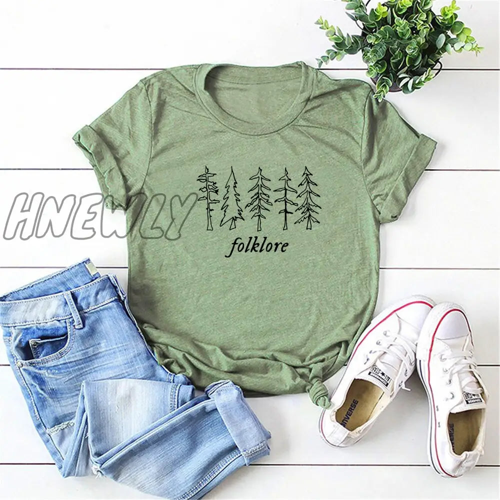 Hnewly Shirt Taylor Music Swift Albums T-Shirt Folklore Inspired Graphic Tee Cute Aesthetic Gift