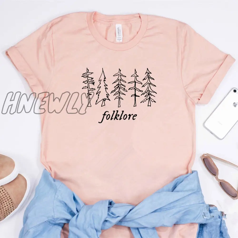 Hnewly Shirt Taylor Music Swift Albums T-Shirt Folklore Inspired Graphic Tee Cute Aesthetic Gift