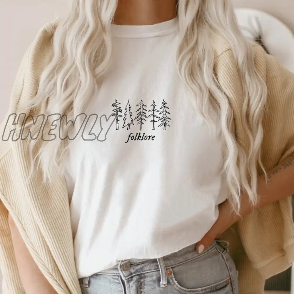 Hnewly Shirt Taylor Music Swift Albums T-Shirt Folklore Inspired Graphic Tee Cute Aesthetic Gift