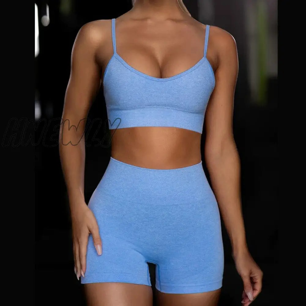 Hnewly Shirts Legging Work - Out Suit 2 Piece Sports Short Sleeve Crop Top High Waist Running Set