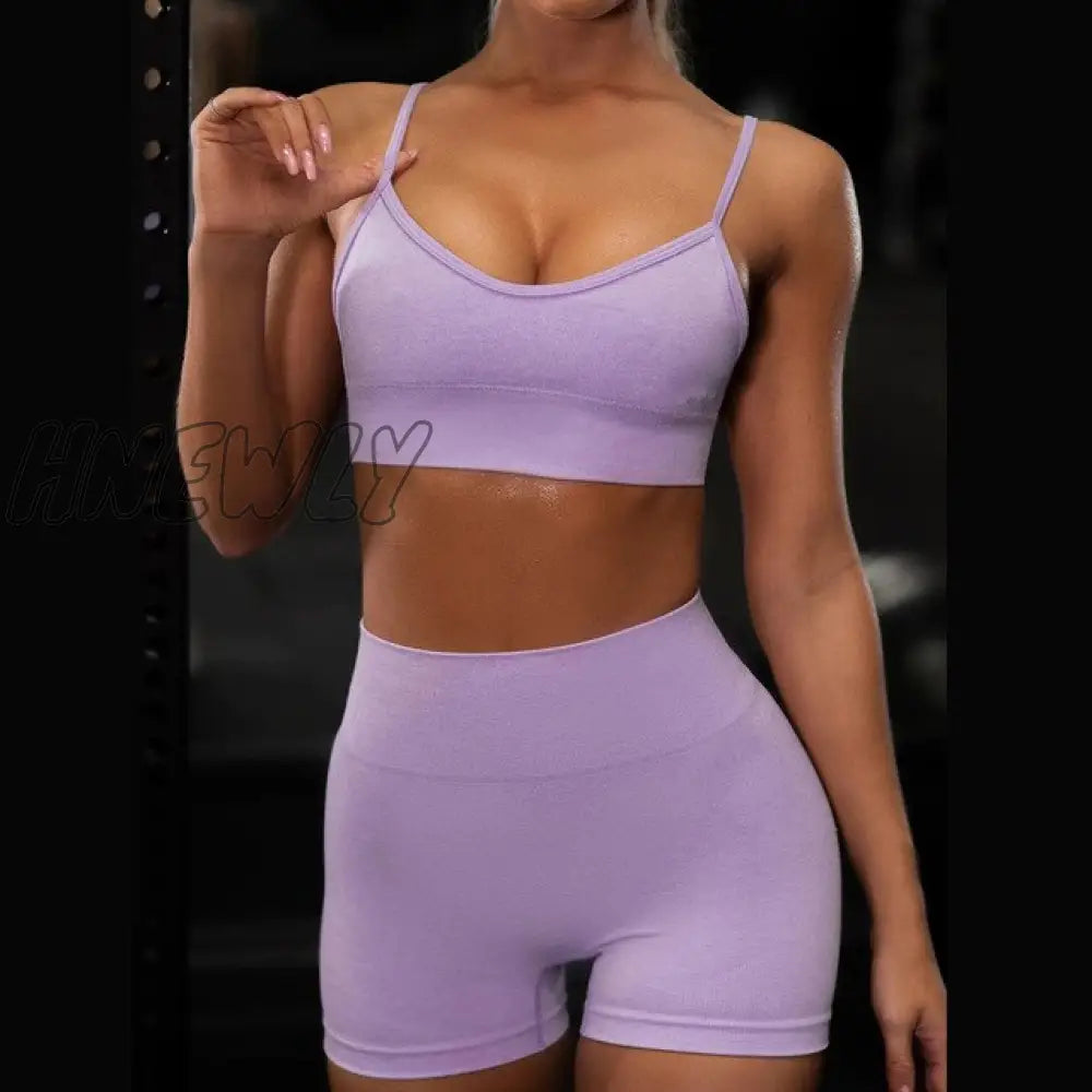 Hnewly Shirts Legging Work - Out Suit 2 Piece Sports Short Sleeve Crop Top High Waist Running Set