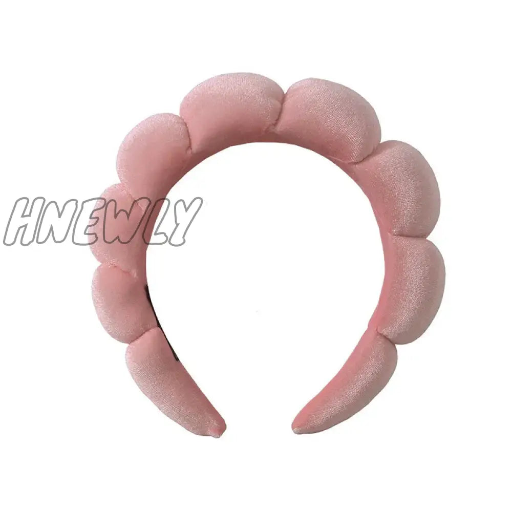 Hnewly Sponge Headbands For Women Girls Puffy Hair Band Makeup Bubble Terry Cloth Co Spa Retro