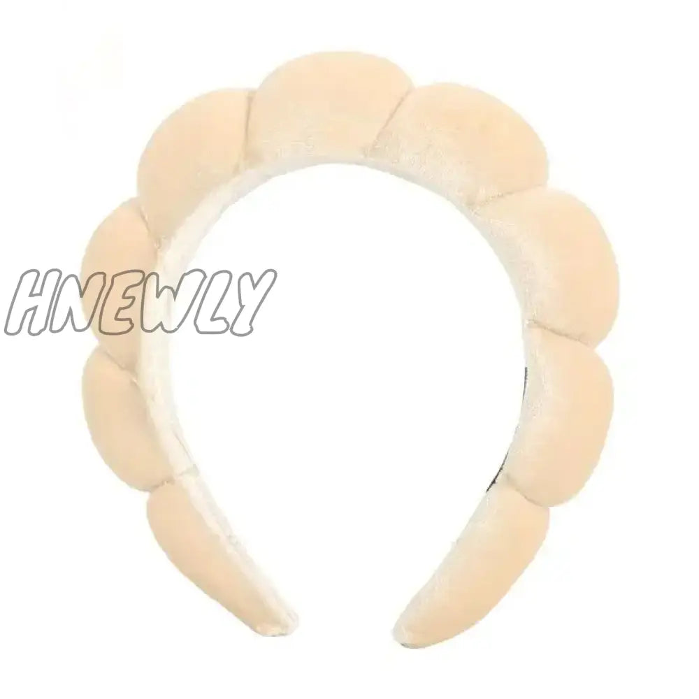 Hnewly Sponge Headbands For Women Girls Puffy Hair Band Makeup Bubble Terry Cloth Co Spa Retro